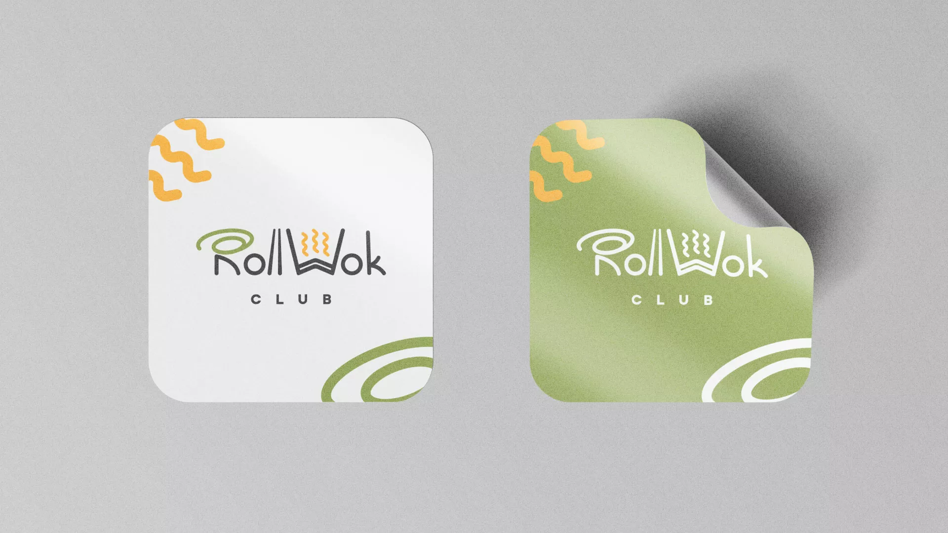 Разработка логотипа и фирменного стиля суши-бара «Roll Wok Club» в Сыктывкаре